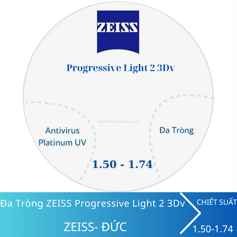 Tròng Kính Đa Tròng ZEISS Progressive Light 2 3Dv 3 Tròng Kính Đa Tròng ZEISS Progressive Light 2 3Dv
