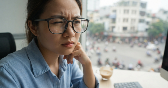 5 dấu hiệu độ cận đang tăng mà nhiều người bỏ qua | Kính Thu