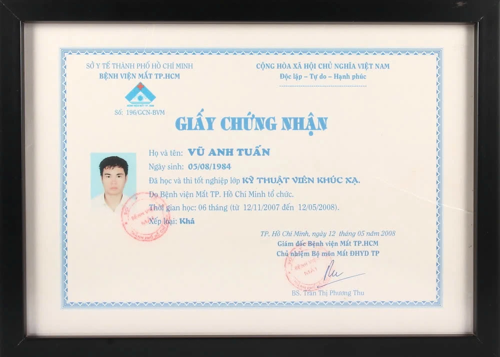 Chứng nhận 19 Chứng nhận chuyên môn của kỹ thuật viên số 1