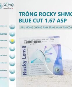 Alternative view of Tròng kính chống ánh sáng xanh siêu mỏng Rocky Blue Cut 1.67 ASP