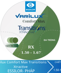 Kính Đa Tròng Đổi Màu Essilor Varilux Comfort Max Transitions Xtractive
