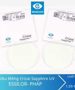 Tròng kính siêu mỏng Essilor Crizal Sapphire UV