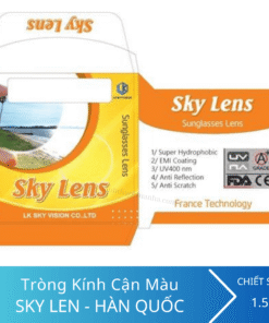 Tròng kính Cận màu Vàng, Khói, Trà, Xanh Sky Lens 1.50 SHMC