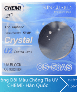 Tròng kính Chemi U2 đổi màu 1.56 UV400 ASP