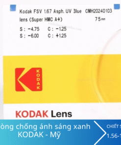 Tròng kính chống ánh sáng xanh Kodak UV Blue