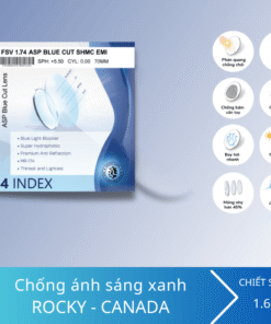 Tròng kính chống ánh sáng xanh siêu mỏng Rocky Blue Cut 1.67 ASP