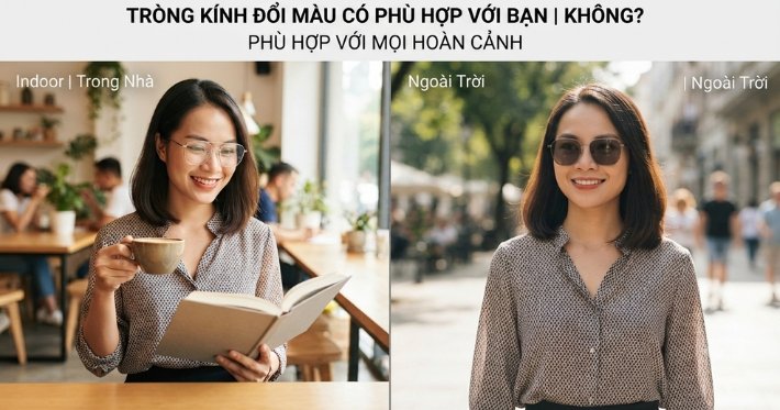 Tròng kính đổi màu có phù hợp với bạn không? Chuyên gia giải