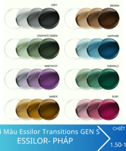 Tròng kính đổi màu Essilor Transitions GEN S