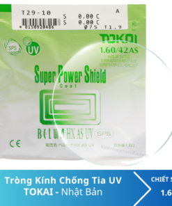 Tròng kính TOKAI 1.60AS SPS UV400 Nhật Bản